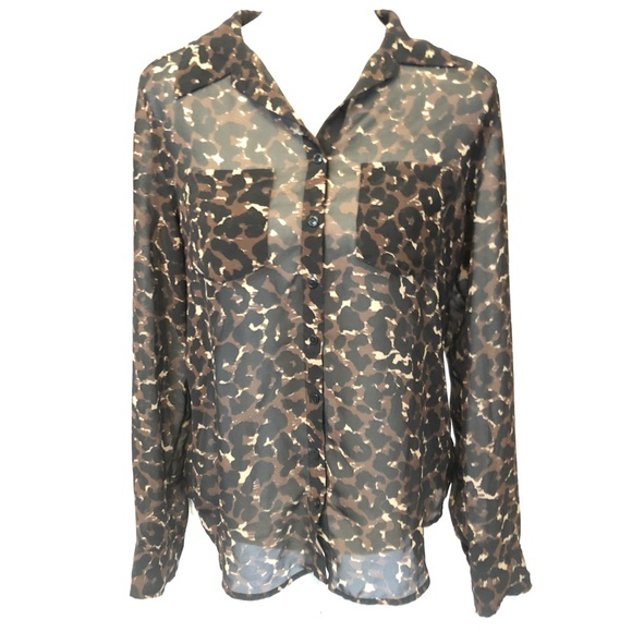 guess leopard shirt